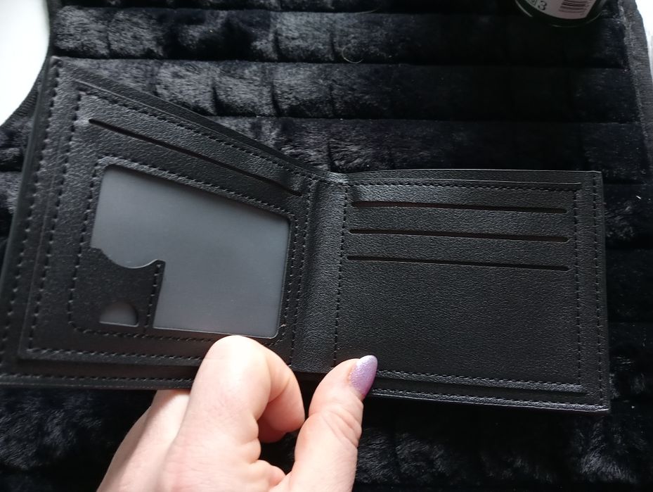 Cienki portfel męski czarny