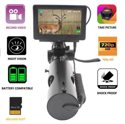 Waterproof Monocular for Telescopic Sight with Screen and Night Vision64298370779523124