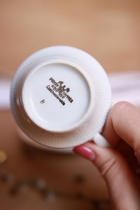 Filiżanka ze spodkiem Pirkenhammer porcelana