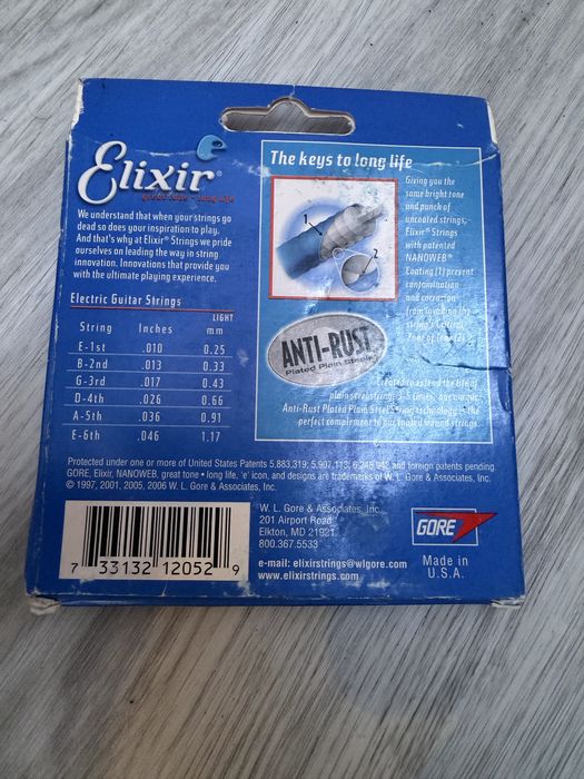 Cordas Elixir Nanoweb Electric Guitar Strings .010 - .046