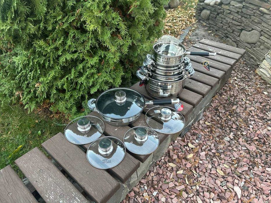 ‼️ Набор посуды, каструль из нержавеющей стали. 12 предметов. Германия