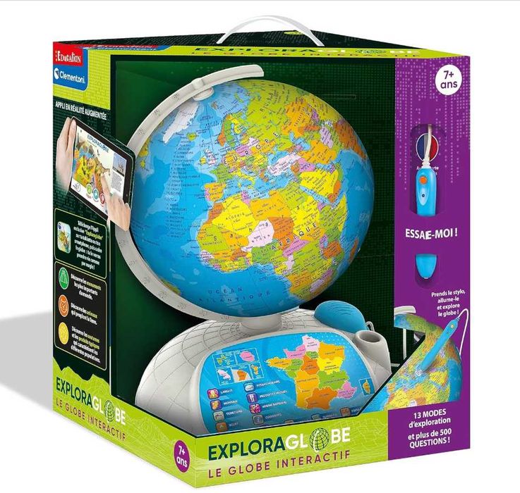 Clementoni 52202 Interaktywna gra globus (WERSJA FRANCUSKA)