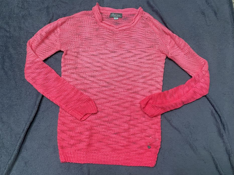 różowy ombre sweter roz. M