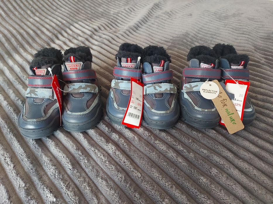 Nowe kozaki, trzewiki Lasocki Kids rozmiar 20, bliźniaki, trojaczki