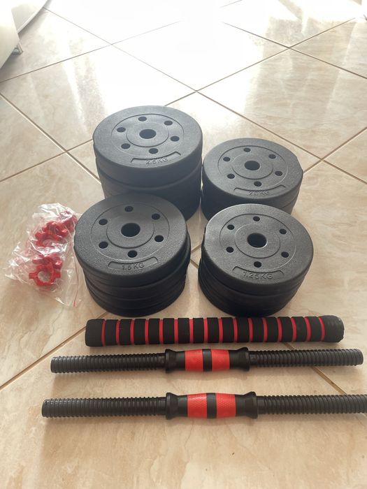 Conjunto de pesos musculação