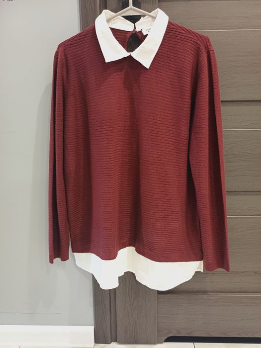 Sweter z koszulą
