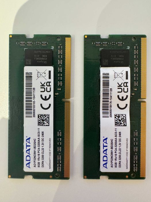 Оперативна пам'ять  16GB (2×8GB) DDR4 3200MHz SO-DIMM для ноутбука