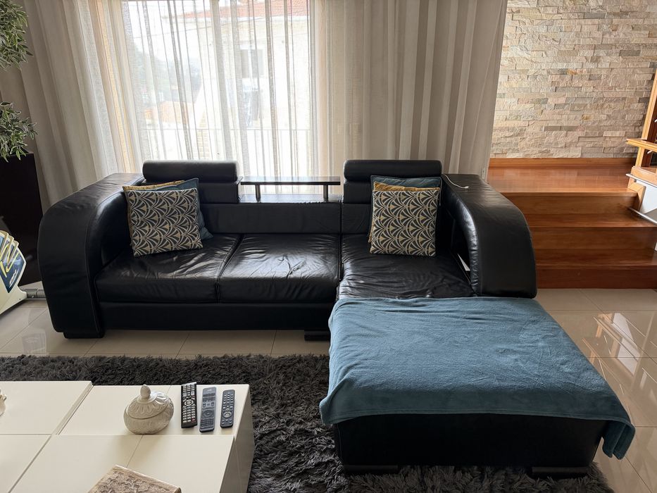 Sofá Chaise Longue preto