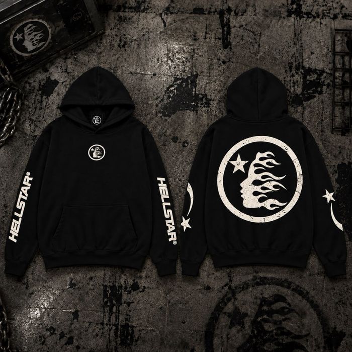 Худі Hellstar Black Flame Hoodie / худі hellstar