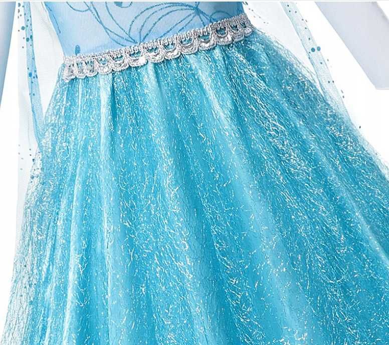 Suknia Sukienka Elza z Krainy Lodu Przebranie Elsa Frozen Kostium