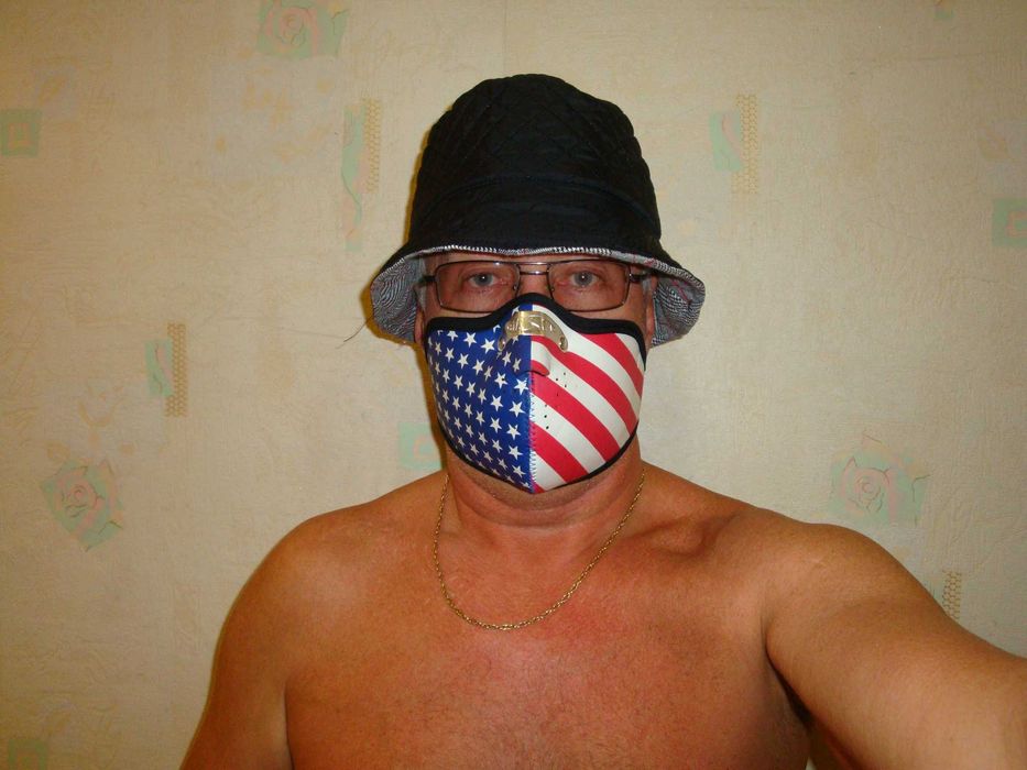 Маска неопреновая с флагом США и Великобритании