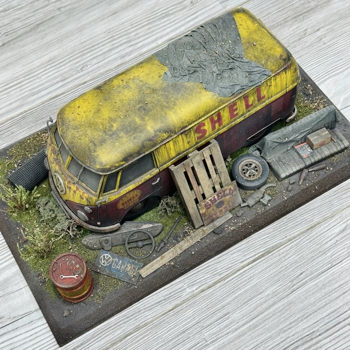 Diorama VW T1 “Pão de Forma” Escala 1/18 – Decoração Shell