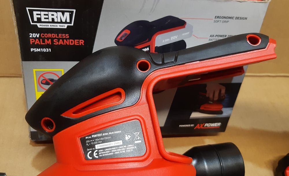 Wkrętarka, szlifierka oscylacyjna Ferm 20v + gratis