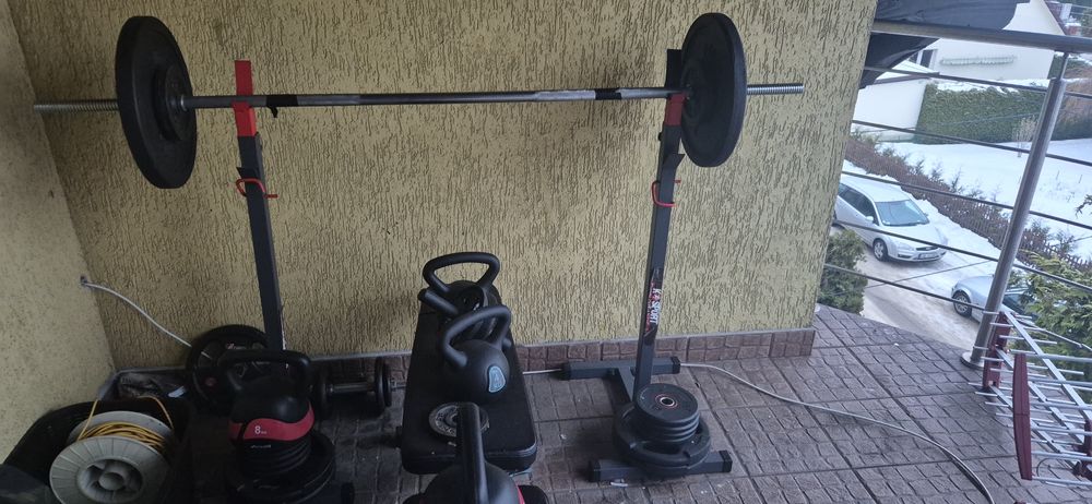 Siłownia  obciążenie gryf ławka ketle