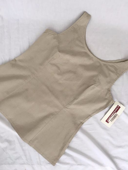 Conjunto bege com brocado top + saia comprida