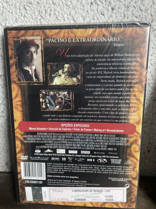 Dvd o Mercador de Veneza
