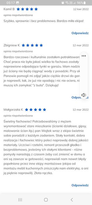 KRÓTKIE TERMINY Remonty Gładzie Malowanie Panele G
