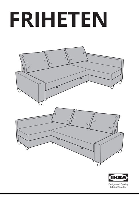 Sofá, chaise longue e cama dupla