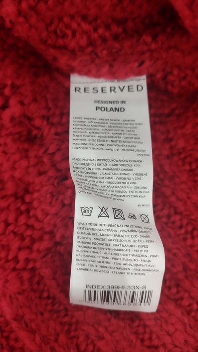 Czerwony Golf Reserved rozmiar S 36