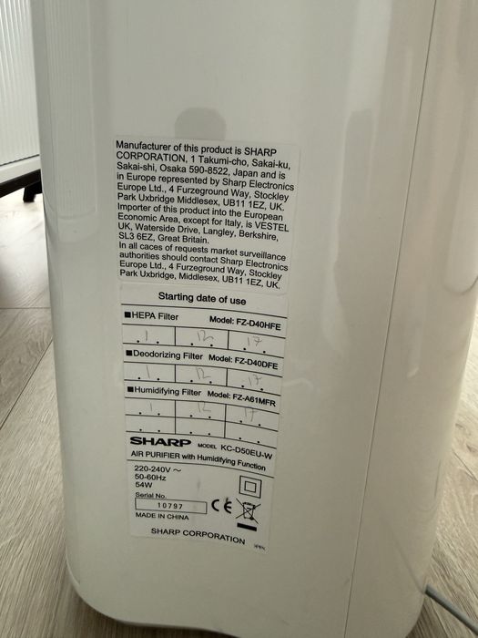 Oczyszczacz i nawilżacz powietrza Sharp KC-D50EU-W