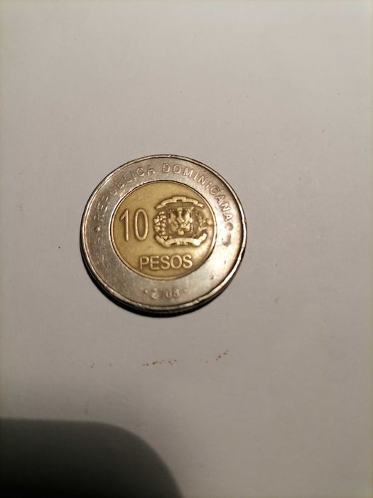 Duas moedas da Republica Dominicana