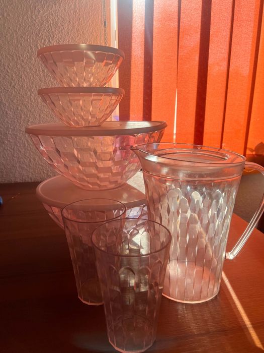 Zestaw diamentowy dzbanek + szklanki Tupperware