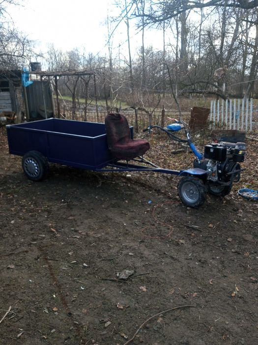 Мотоблок дтз з причіпом