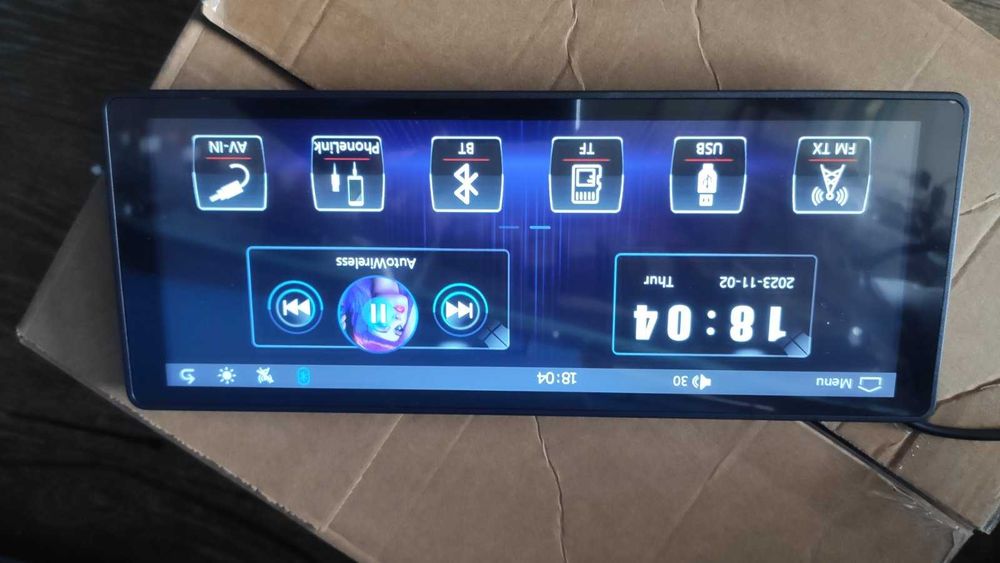 автоМонитор 10,26" s Apple CarPlay с камерой з\в,  Bluetooth, DUAL DVR