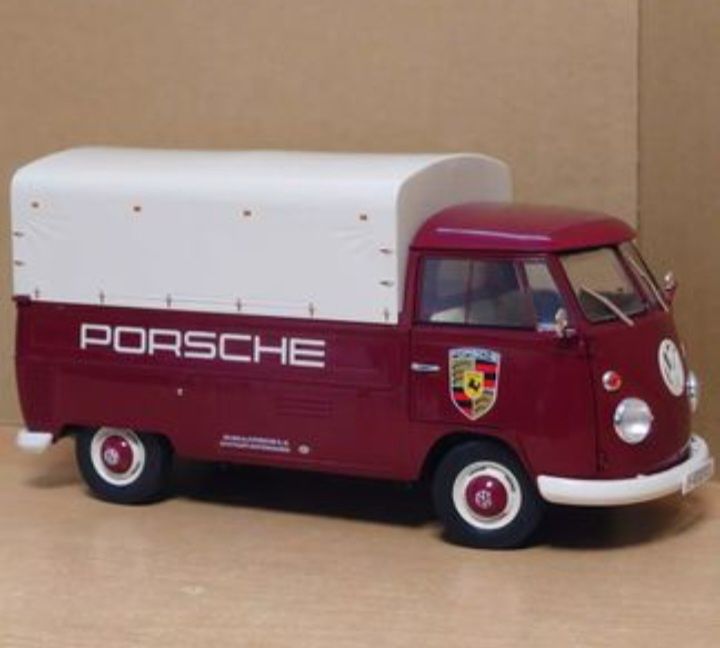 Volkswagen t1 pick-up porsche service 1950 escala 1:18