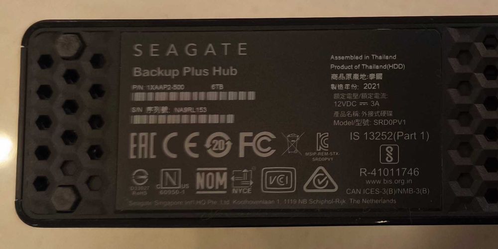 Disco Rígido Seagate Backup Plus Hub 6TB