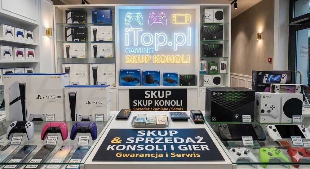 Skup wymiana skupujemy nowe używane KONSOL Gier PlayStation Xbox Nintendo / gotówka od ręki / Sklep iTop Warszawa Pasaż Muranów Lokal 32