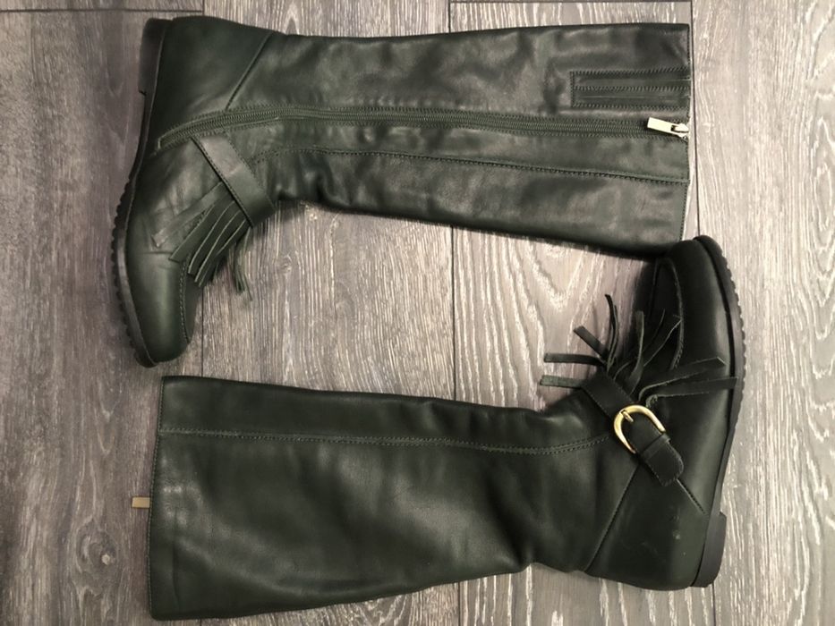 Осенние кожаные женские сапожки L.Carvari