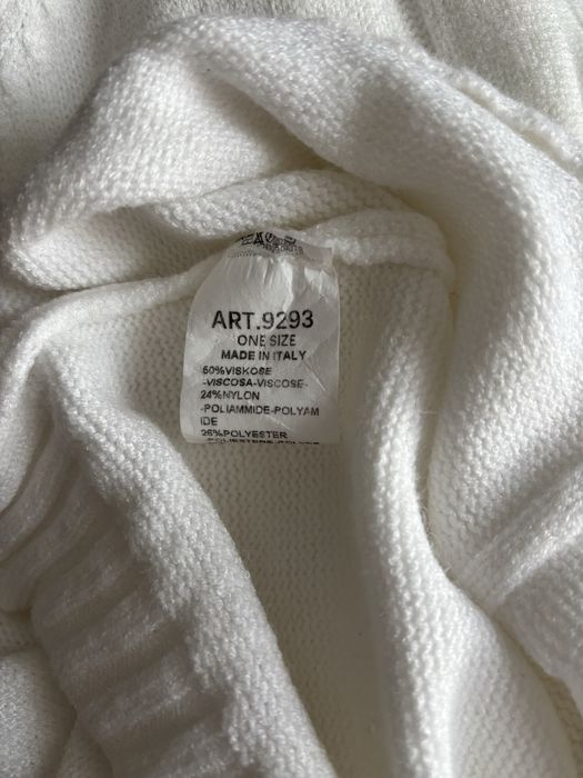 Sweter damski biały warkocz uniwersalny moda włoska wiskoza