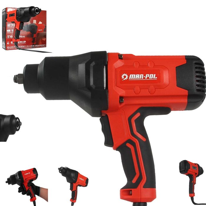 Mocny udarowy klucz elektryczny 1/2" MAR-POL M80492