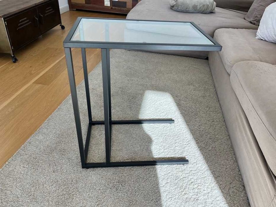 IKEA VITTSJÖ suporte p/portátil, pret-cast/vidro, 35x65 cm