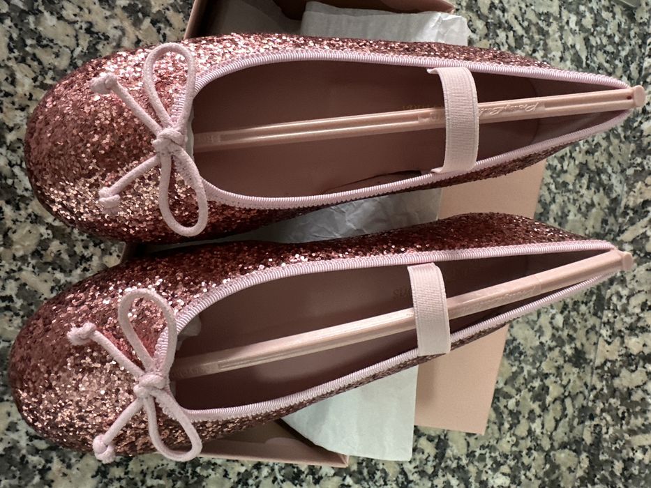 Sabrinas menina rosa glitter Pretty Bailarinas