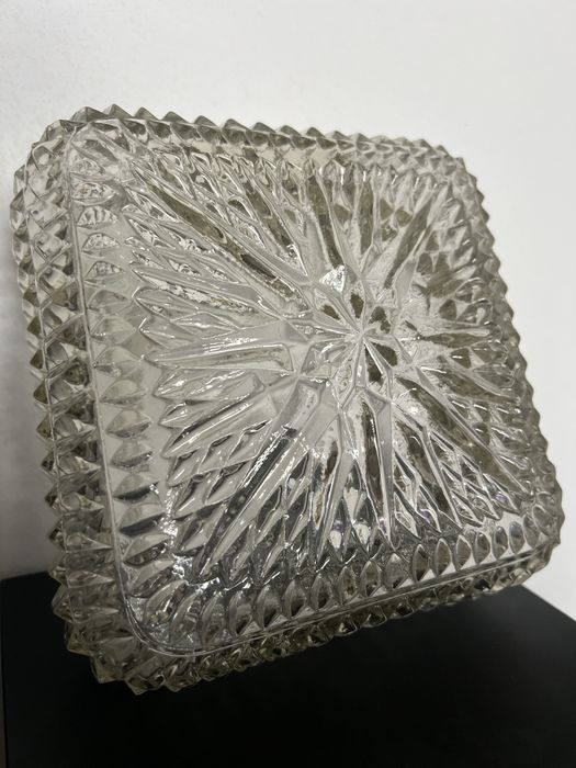 Szklany plafon/kinkiet vintage