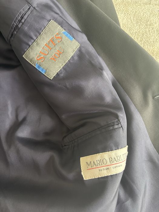 Czarna marynarka dwurzedowa w stylu vintage w bardzo dobrym stanie