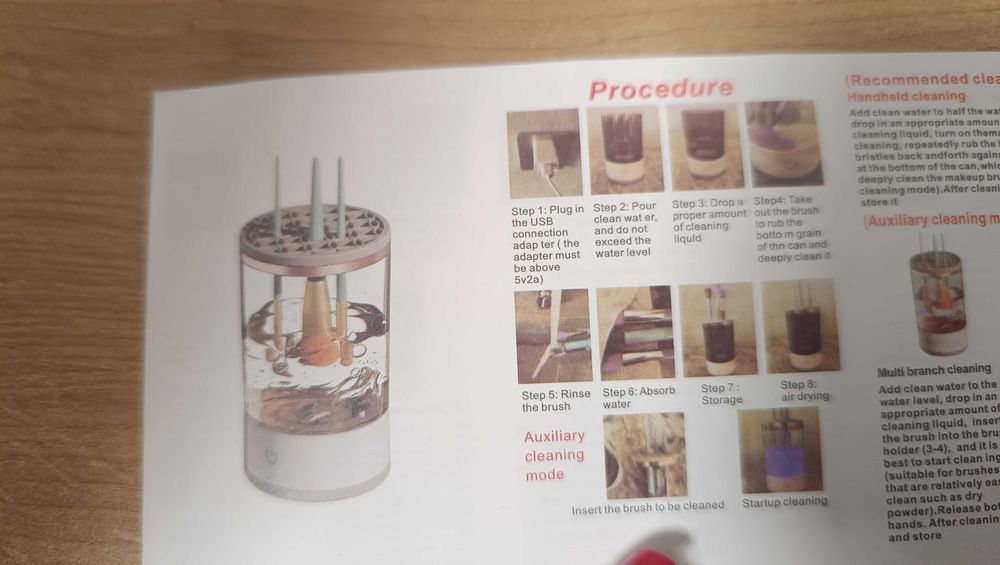 Automatyczna myjka do pędzli do makijażu