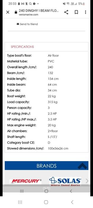Ponton 240 cm 3 osobowy