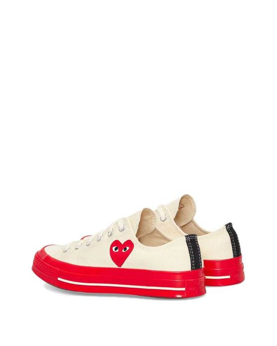 Кеди Converse x Comme Des Garcons Play Low Top Sneakers Beige/Red Low