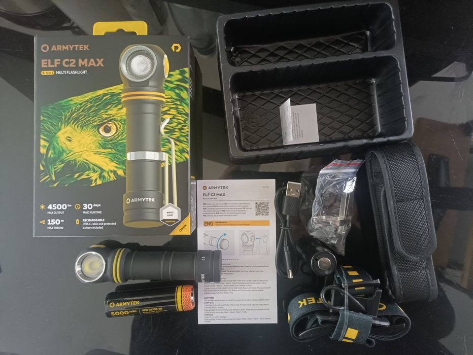 Super Mocna latarka czołowa Armytek ELF C2 MAX 4500LM białe światło