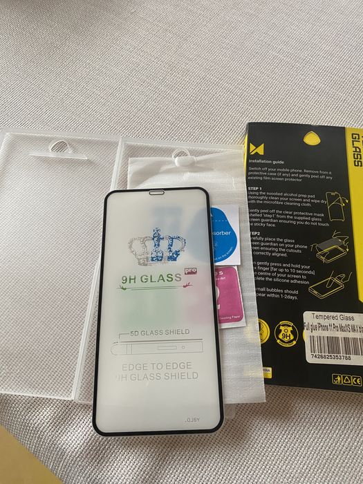 Szkło hartowane do iPhone 11 Pro Max/XS MAX black 9H tempered Glass