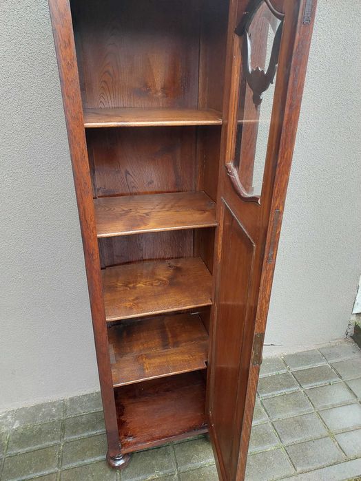 Stary słupek szafka biblioteka bieliźniarka dąb ciemny E032