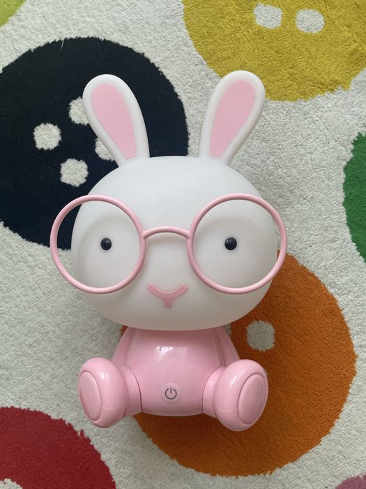 Lampka nocna królik rożowa