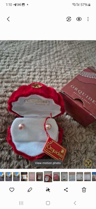 Кульчики, рожеві перли, Orquidea