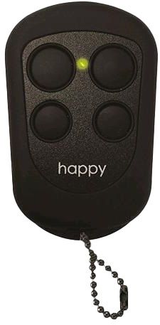 Comando Garagem 4 Canais 433,92Mhz (Preto) - NEW HAPPY
