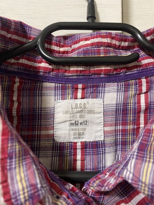 Koszula w kratę na guziki