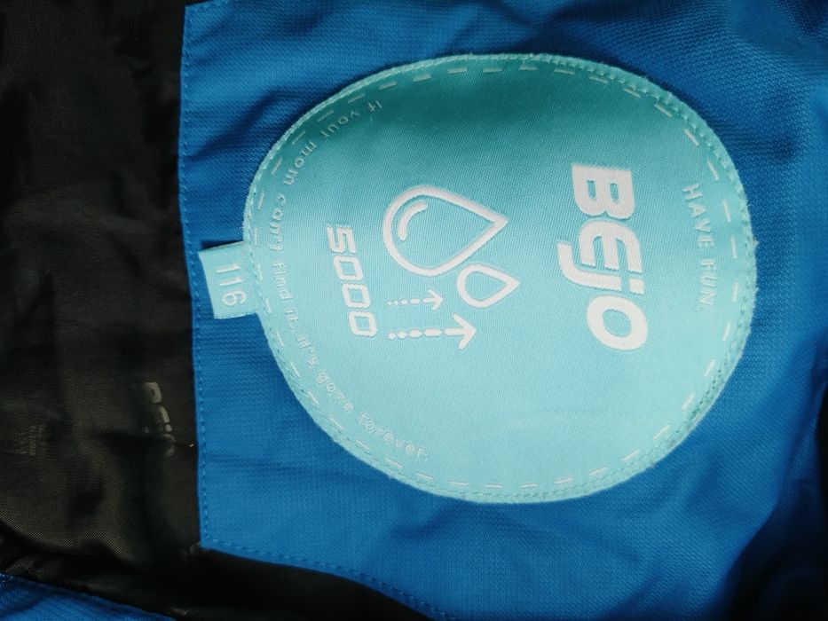 Zestaw zimowy narciarski kurtka i spodnie 116