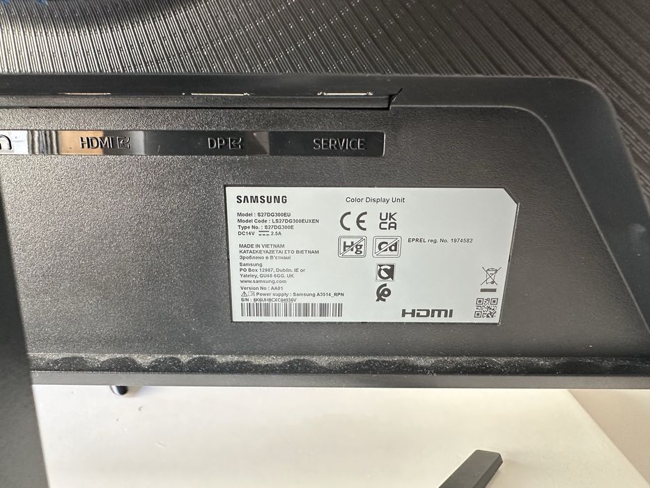 Samsung Odyssey G3 27” Gaming Monitor – Para Peças / Ecrã Partido